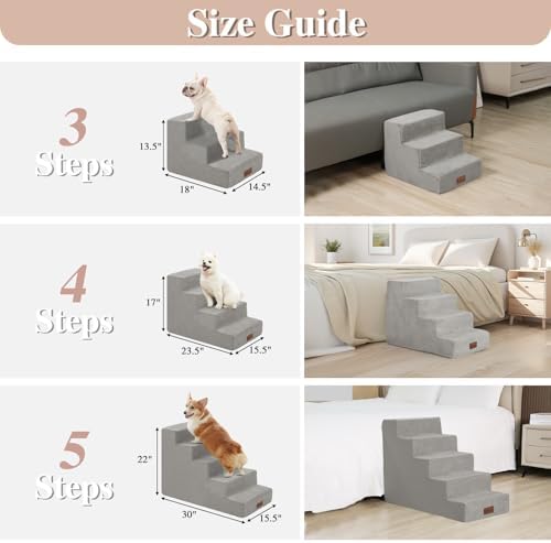 Non-Slip Pet Stairs size guide