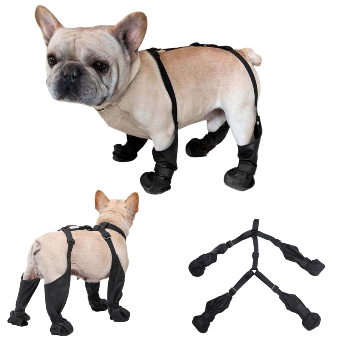 Waterproof anti-slip dog boots for senior and mobility-limited dogs