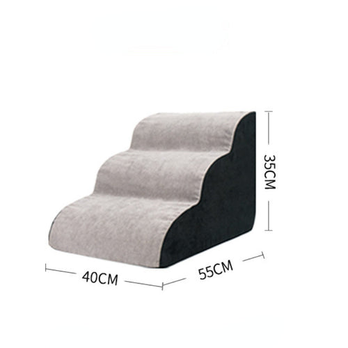 3-step wave dog stairs dimensions: 40 cm wide, 55 cm long, 35 cm high